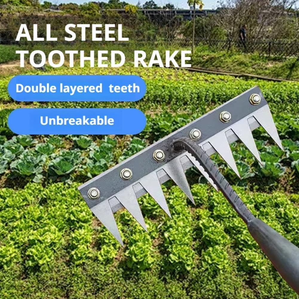 5/6/7/8 dentes ancinho de meta - Agriculture Farming Hand Tools avaliação e preço